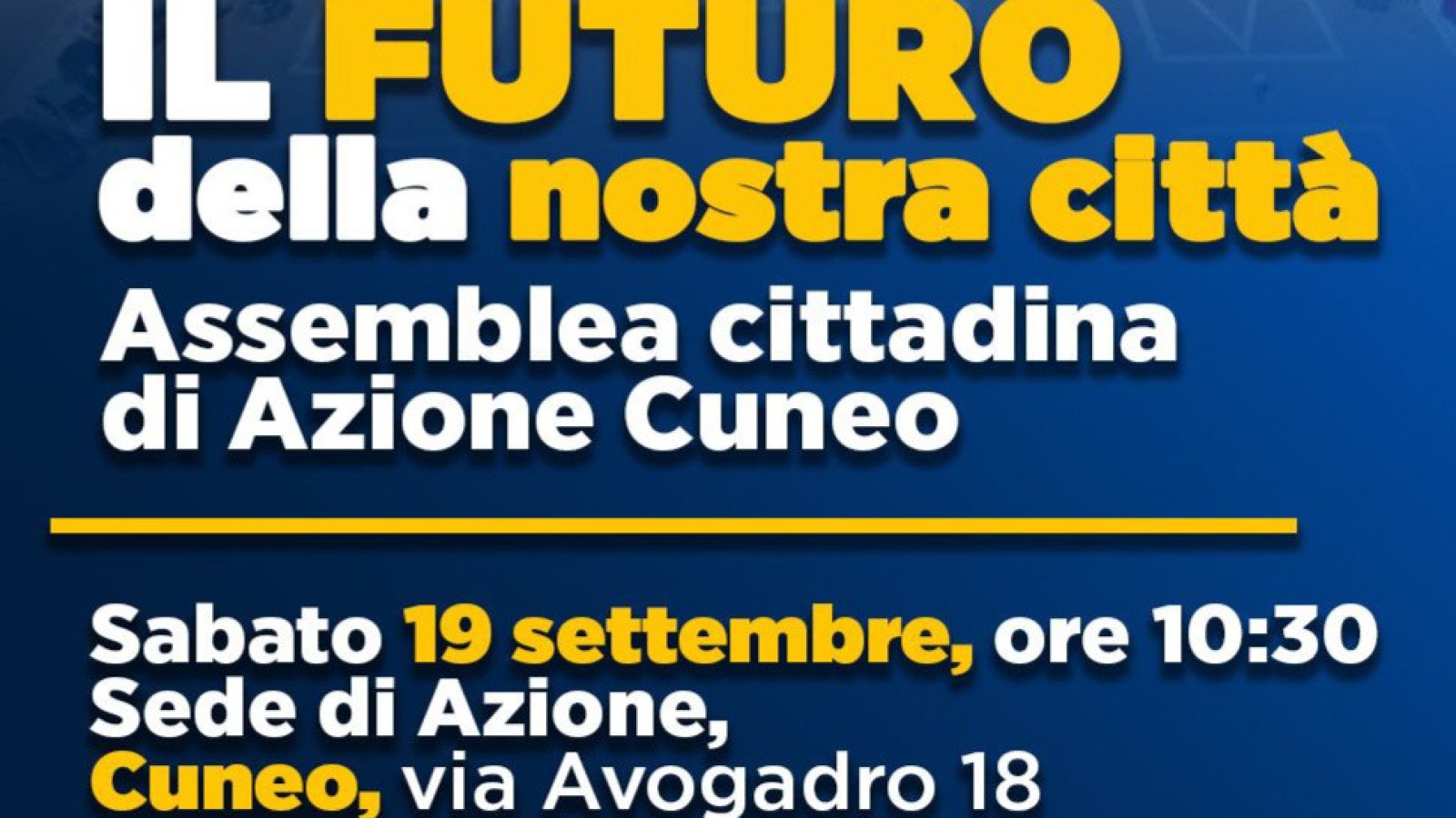 Assemblea cittadina di Azione Cuneo